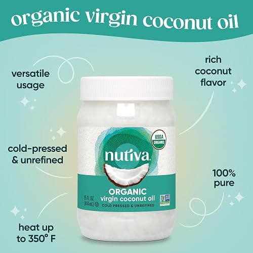 Nutiva Organic, Cold-Pressed, Unrefined, Virgin Coconut Oil from Fresh, non-GMO, Sustainably Farmed Coconuts, 15-ounce thumbnail 3