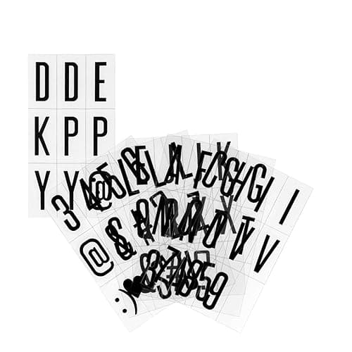 kwmobile Cinema Light Box Letters A4 Size - 105 Pieces Black Replacement Letters for Sign Letters Numbers and Symbols thumbnail 6