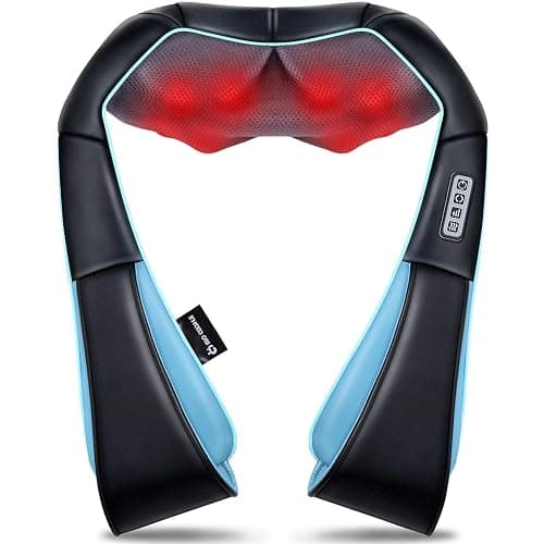 Mo Cuishle Shiatsu Back Shoulder and Neck Massager with Heat, Electric Deep Tissue 4D Kneading Massage, Best Gifts for Women Men Mom Dad, Fathers Day, Mothers Day, Christmas Gifts - Image 1