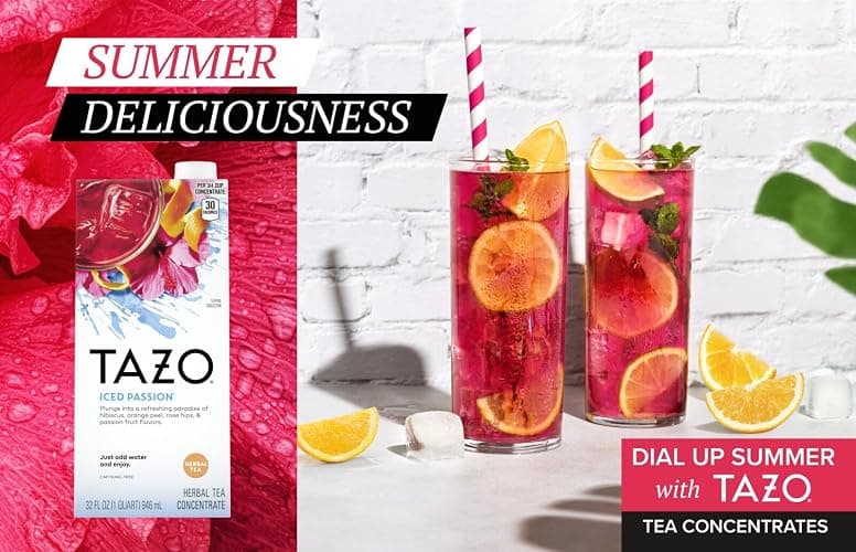 TAZO Passion Concentrate - 946 mL (Pack of 1), At Home Café Experience, Refreshing Hibiscus and Passionfruit Flavors, Naturally Caffeine-Free, Enjoy Hot or Iced thumbnail 7
