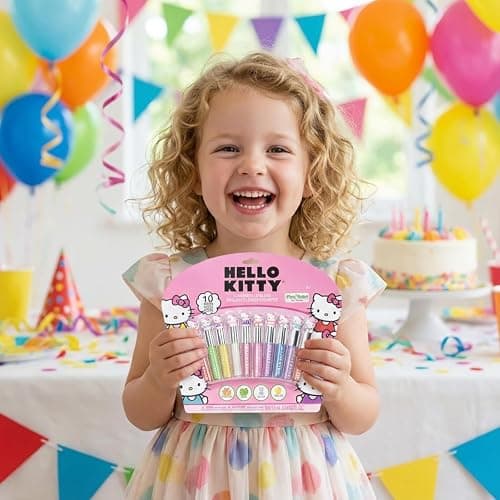 Hello Kitty 10 Piece Plant Based Lip Gloss, Girls Party Favors, First Makeup Set for Girl, Perfect for Parties, Sleepovers, and Birthday Gifts, Ages 3+, by Townley Girl thumbnail 8