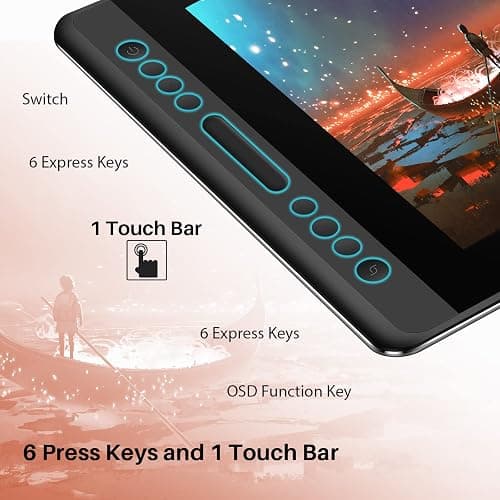 HUION KAMVAS Pro 16 Drawing Tablet with Screen, 15.6 inch Pen Display Anti-Glare Glass 6 Shortcut Keys Adjustable Stand, Graphics Tablet for Drawing, Writing, Design, Work with Windows, Mac and Linux thumbnail 4