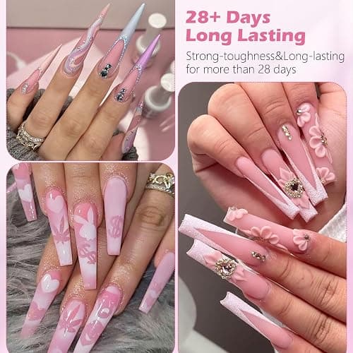 Acrylic Nail Kit- Salon Quality Pink Acrylic Powder and Liquid Set with Kolinsky Nail Brush for Home DIY Salon Nails Application thumbnail 5