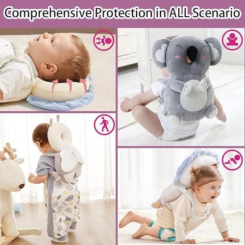 Raelitego Baby Head Protector Backpack for Falling Crawling and Walking Toddler Essentials Infant Toys Helmets Baby Lover Gifts for 0.5-3 Years 6-12 Months thumbnail 3