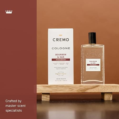 Cremo Cologne For Men - Bourbon & Oak Mens Cologne Spray, A Sophisticated Blend of Distiller’s Spice, Fine Bourbon and White Oak, Multi-Layered Signature Men's Fragrances, 3.4 Fl Oz thumbnail 3