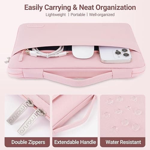 MOSISO Compatible with MacBook Neo Case 13 inch 2026 A3404 A18 Pro Chip | Crack & Scratch Resistant Hard Shell Case&360 Protective Sleeve Bag&Keyboard Cover&Screen Protector&Type C, Blush thumbnail 7