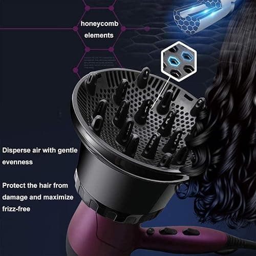 UUCOLOR Universal Hair Diffuser Suitable for 1.4 in to 2.6 in Adjustable Hair Dryer Diffuser Nozzle for Curly or Wavy Hair Styling thumbnail 2