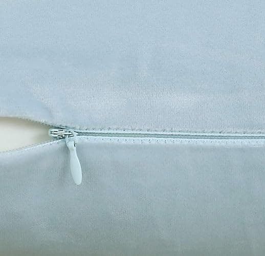 Jeneoo Comfy Soft Velvet Couch Throw Pillow Covers Decorative Solid Square Cushion Cases for Bedroom Sofa Car Decor (Baby Blue, 18 x 18 Inches, 2 Pieces) thumbnail 3
