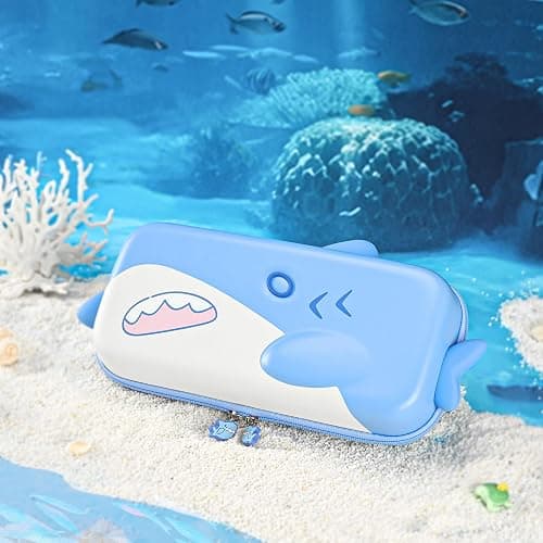 GeekShare Portable Carrying Case Compatible with Switch 2 (2025), Hard Storage Bag with 12 Game Card Slots, Cute Travel Case for Switch 2 Console and Accessories, Shark thumbnail 6