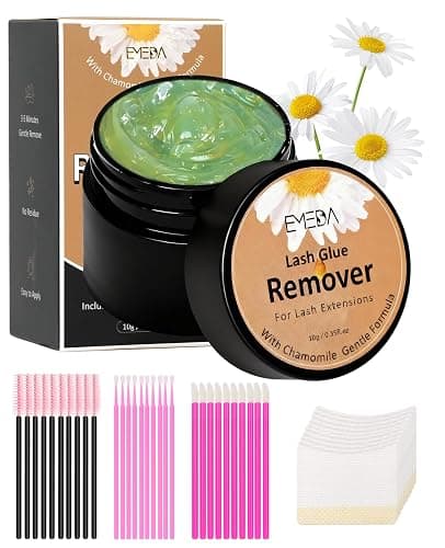 EMEDA Eyelashes Extension Remover 10g, Lash Extension Remover for Individual Lashes with Chamomile Gentle Formula, 0.35oz Professional Removal Cream Kits with Tools (02) - Image 1