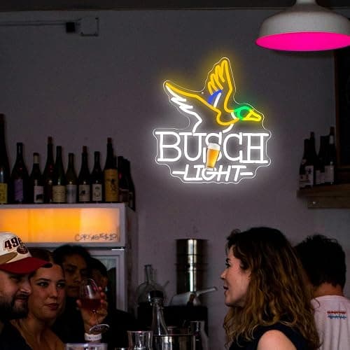 Beer Neon Sign Duck Beer Neon Light for Wall Decor Dimmable Bar LED Sign for Man Cave Bars Pub Party Store USB Powered Bu-Sch Sign Light for Gift thumbnail 6