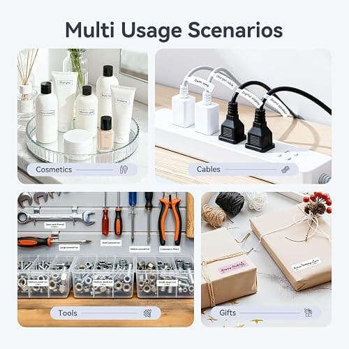 NIIMBOT D110 Upgraded Version Mini Label Maker Machine with 3 Tapes, Portable Bluetooth Thermal Printer, Sticker Labeler with Multiple Templates for Office Organization Home Kitchen School, White thumbnail 6