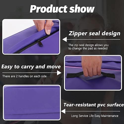 BestMassage Gymnastics Mat Incline Mat Tumbling Mat Folding Gymnastic Tumbling Mat Indoor/Outdoor Exercise Mat Home Gym Yoga Mat with Handle thumbnail 6