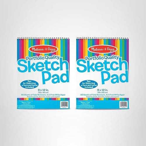 Melissa & Doug Drawing Paper, Sketch Pad, 2-Pack Bundle for Coloring, Writing or Painting (9 x 12 inches) - 50 Sheets Each, Kids Drawing Pad & Art Supplies for Kids Ages 3+ - FSC Certified thumbnail 12