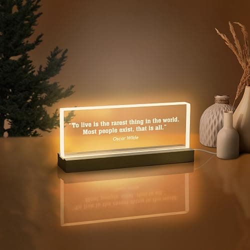 Custom Quote Plaque – Personalized Acrylic Sign with Your Words, Optional LED Light Base thumbnail 8