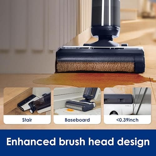 Tineco Floor ONE S5 Smart Cordless Wet Dry Vacuum Cleaner and Mop for Hard Floors, Digital Display, Long Run Time, Great for Sticky Messes and Pet Hair, Space-Saving Design, Blue thumbnail 5