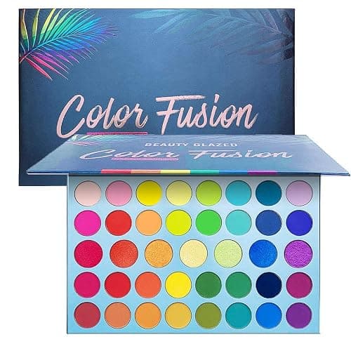 39 Colour Eyeshadow Palettes, Rainbow Colour Makeup Pallet, Glitter Matte Shimmer Metallic Pigmented Make up Professional Palette, Bright Powder Eye Pallets Makeup - Image 1