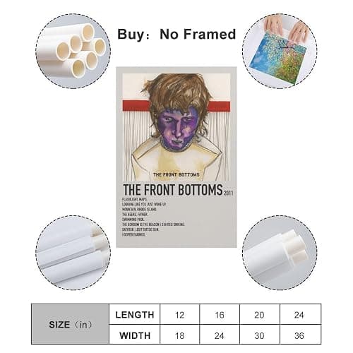 ZANLIART The Front Bottoms Album Cover Canvas Print Music Poster for Room Aesthetic Unframe-style12x18inch(30x45cm) thumbnail 2