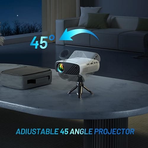 Mini Projector for iPhone, ELEPHAS 2024 Upgraded 1080P HD Projector, 8000L Portable Projector with Tripod, Movie Projector Compatible with Android/iOS/Windows/TV Stick/HDMI/USB thumbnail 5