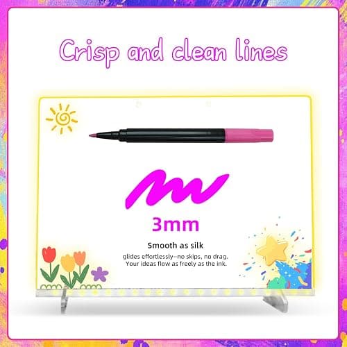 Signsxcel12-Color Liquid Markers for Led Note Board, Compatible with Light Up Drawing Board, Windows, Blackboard, Glass, Neon Erasable Markers,Wet or Dry Erase Markers Fine Tip thumbnail 5