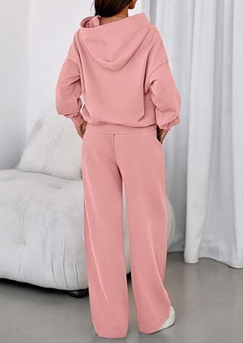 PRETTYGARDEN Womens Sweatsuits 2 Piece Set 2025 Casual Winter Long Sleeve Hoodie Loose Wide Leg Sweatpants Fall Tracksuit thumbnail 4