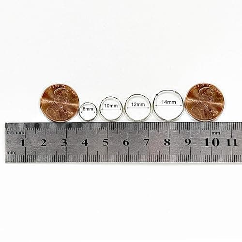 EPIRORA Silver Hoop Earrings- Cartilage Endless Small Hoop Earrings Set for Women Men, 3 Pairs of Hypoallergenic 925 Sterling Silver Tragus Earrings Nose Lip Rings thumbnail 5