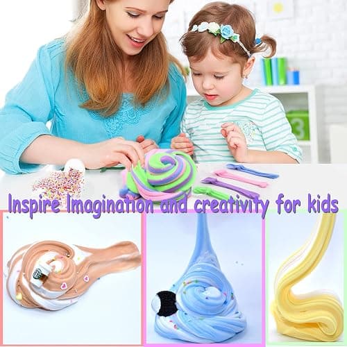 Butter Slime Kit for Girls 10 Pack, Party Favors with Watermelon, Coffee, Mint, Candy, and Lemon Slime, Stretchy and Non-Sticky, Stress Relief Toy for Boys, Easter Basket Stuffers 11 Colors thumbnail 3