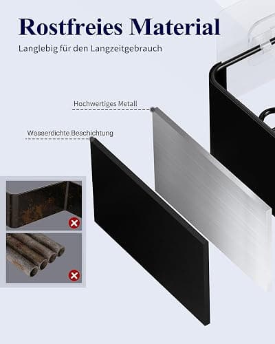 Kitsure Duschablage ohne Bohren - 2 Stück rostfreie Badezimmer Organizer, schnell trocknende Badregal ohne Bohren mit großer Kapazität, langlebige Shampoo Halterung für Duschel, 4027BL thumbnail 4