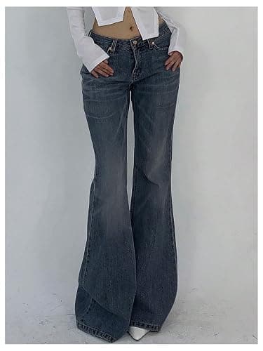 SOLY HUX Women's Low Rise Flare Leg Stretchy Denim Pants Y2k Going Out Bell Bottom Jeans thumbnail 4