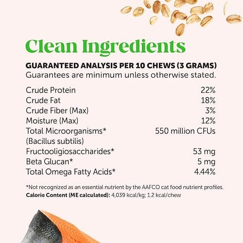 Cat Probiotics Gut + Immune Health Chews – Crunchy & Creamy Cat Treats for Digestive Health, Gut Flora & Constipation Relief – Supports Immunity, Regularity, & Healthy Digestion, 30-Day Supply Chicken thumbnail 8