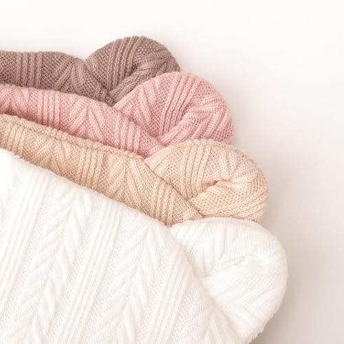 DRESHOW Bonnets de Naissance et Moufles de Protection Bébé Gants Bonnet Nouveau-né Bambin Doux Mignon Tricoté Chapeau 0-6 Mois, Taille Unique thumbnail 6