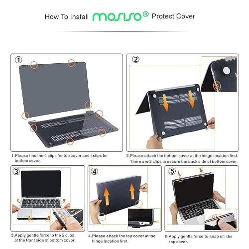 MOSISO Compatible with MacBook Air 13 inch Case M1 2022-2018, Beige | Woven Grid PU Leather Coated Plastic Hard Case&Keyboard Cover&Screen Film for MacBook Air 13.3, A2337 M1 A2179 A1932 thumbnail 5