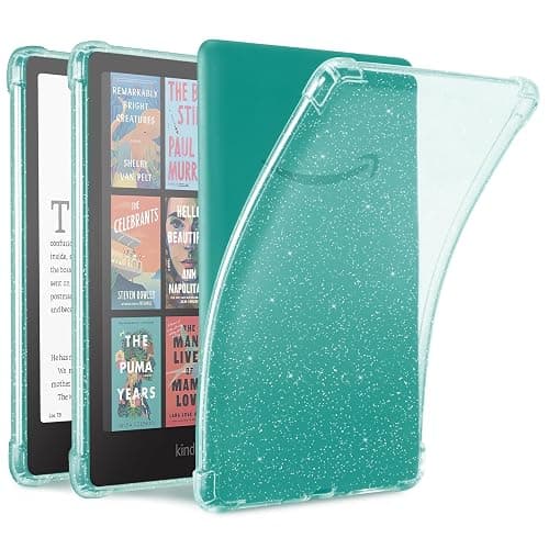 iDLEHANDS Clear Case for 7" All-New Kindle Paperwhite 12th Gen 2024 & Kindle Colorsoft Signature Edition (2024 Release) - Ultra Slim Soft TPU Transparent Cover & Lightweight, Clear Glitter - Image 1
