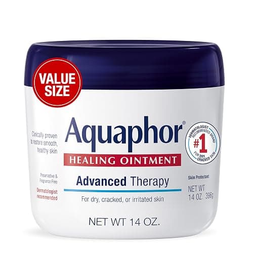 Aquaphor Advanced Therapy Healing Ointment Skin Protectant, 14 OZ | Clinically Proven Skin Protectant Moisturizer for Cracked, Irritated or Dry Skin Relief, Dye and Fragrance Free - Image 1