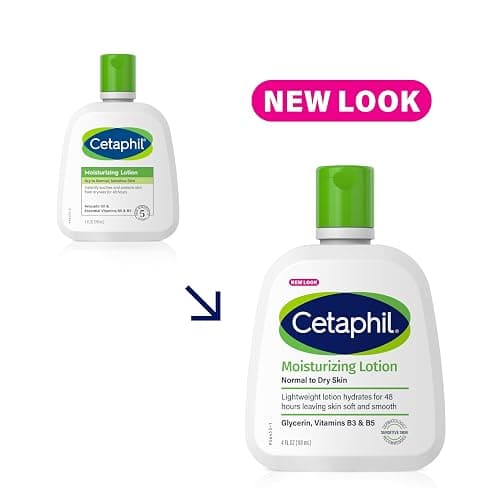 Cetaphil Face & Body Moisturizer, Hydrating Moisturizing Lotion for All Skin Types, Suitable for Sensitive Skin, NEW 4 oz Pack of 3, Fragrance Free, Hypoallergenic, Non-Comedogenic thumbnail 2