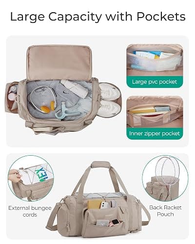 BAGSMART 4-IN-1 Gym Bag for Women Men, TSA Duffle Bag for Travel | With Shoe Compartment & Wet Pocket, 22L/30L/38L Tactical Backpack with 40oz Water Bottle Holder, Lightweight, Water-resistant thumbnail 4