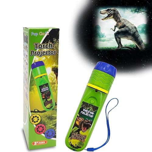 Pup Go Dinosaur Projector Flashlight for Kids Ages 3+, Early and Stocking Stuffers for Boys, 3 Discs 24 Images, Cool Dinosaurs Toys, Dinosaur Kids Flashlight, Night Light Projector - Image 1