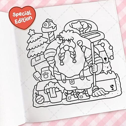 Cozy Christmas: Coloring Book for Adults and Kids (Cozy Spaces Coloring) thumbnail 3