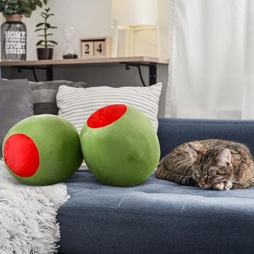 Beeveer Decorative Cute Olive Plush Pillow Kawaii Fruit Stuff Hugging Plushies Gift Soft Novelty Pillow Cushion Seat Decor for Home Room thumbnail 4