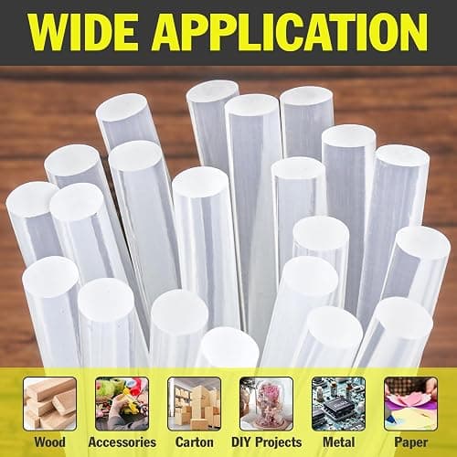 600 Pack Mini Hot Glue Sticks, 4" Long x 0.27" Diameter Glue Sticks for Mini Glue Guns, Multipurpose for Wood, Metal, Glass, Plastic, Floral, Fabric, Leather, Foam, Floral thumbnail 6