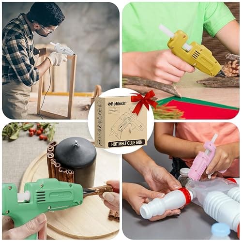 ROMECH 20W Mini Hot Glue Gun with 30 Glue Sticks Set, Fast Preheating Hot Glue Gun Kit Heavy Duty Gluegun for Craft, DIY, Repairs (Pink) thumbnail 7