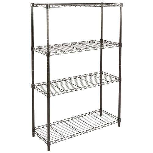 Amazon Basics 4-Shelf Adjustable Heavy Duty Steel Wire Rack Storage Shelving Organizer for Kitchen, Garage, 36" L x 14" W x 54" H, Black - Image 1