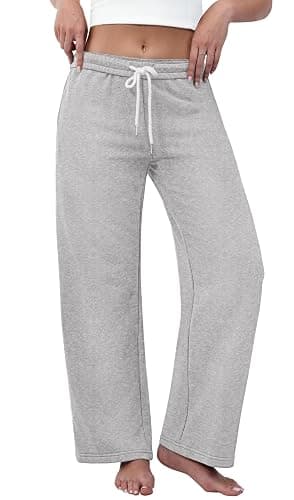 JEKAOYI Womens Sweatpants Wide Leg Drawstring Workout Casual Baggy Pants High Waist with Pockets thumbnail 4