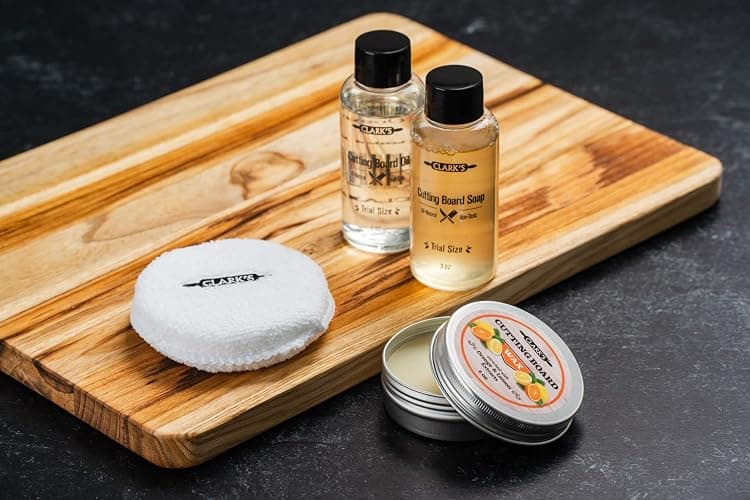 CLARK'S Cutting Board Care Kit, Includes Wood Cutting Board Oil, Soap, Wax, and Buffing Pad, Food Grade Mineral Oil, Housewarming Gift Set for Newly Married, Women, Girlfriend thumbnail 4