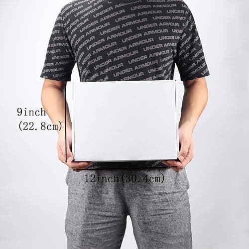 RLAVBL 12x9x3 Inches Shipping Boxes Set of 20, White Corrugated Cardboard Box, Mailer Boxes for Packing Small Business thumbnail 6