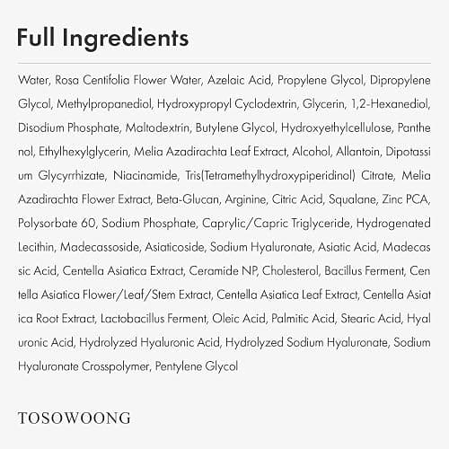 TOSOWOONG Azelaic Acid 10% Face Serum, Niacinamide, Hyaluronic Acid, Centella Asiatica, Korean Skincare, Natural Color, 33 ml / 1.11 fl. oz. thumbnail 4