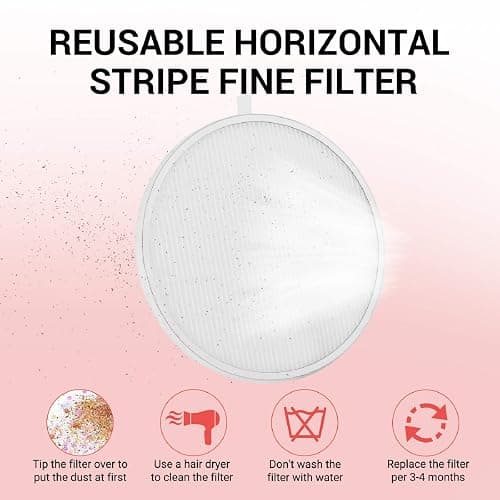 MelodySusie Classic Nail Dust Collector SPro for Acrylic Nail Filing | 4000RPM, 2 Suction Modes, Touch Control, Reusable Filter, for Nail Tech Salon & Home Studios thumbnail 6