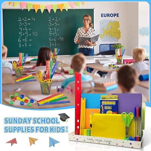 Back to School Supplies Bundle Kit for Kids Bulk Church Sunday School Supply for Classroom School Supply Box Grades K-5 Christian Charity Donation Supplies for Christmas Child Shoebox Gift (12) - 12 thumbnail 4