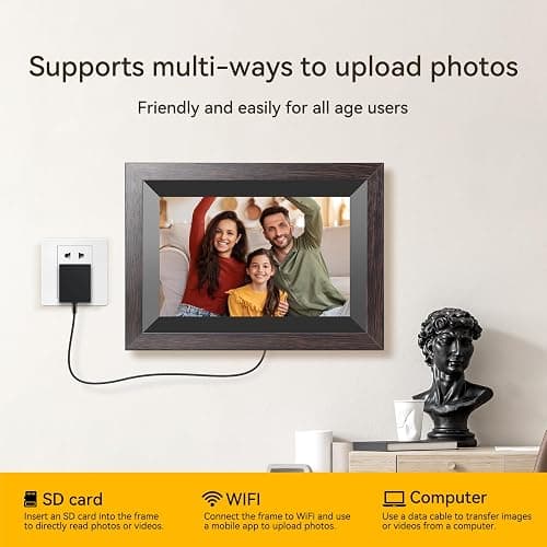 KODAK 10.1 Inch WiFi Digital Picture Frame with 32GB Storage, Electronic Smart Digital Photo Frame 1280x800 IPS Touch Screen, Auto-Rotate, Share Moments Instantly Gifts for Women Mothers Day Christmas thumbnail 5