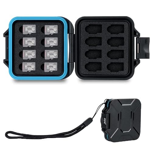 JJC 16 Slots Portable TF Micro SD Memory Card Case, Water-Resistant and Anti-Shock Micro SD Carrying Case for 16 MSD Micro SD/Micro SDHC/Micro SDXC Card with EVA Foam Interior - Image 1